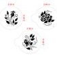 Roses Are Red Round Cookie Stencils by Designer Stencils Dimensions