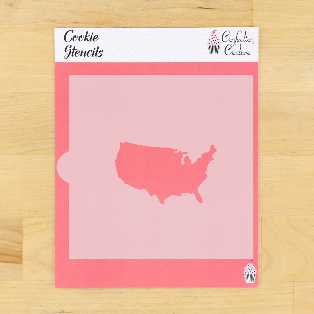 US Map Cookie Stencil