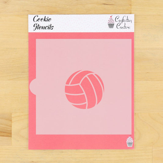 2 inch round Volleyball Cookie Stencil 