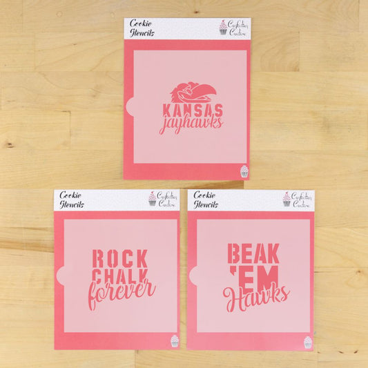 Beak ‘Em Kansas Jayhawks Cookie Stencil Set