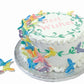birthday cake using Leaf Circle Cake and Pie Stencil Top by Designer Stencils