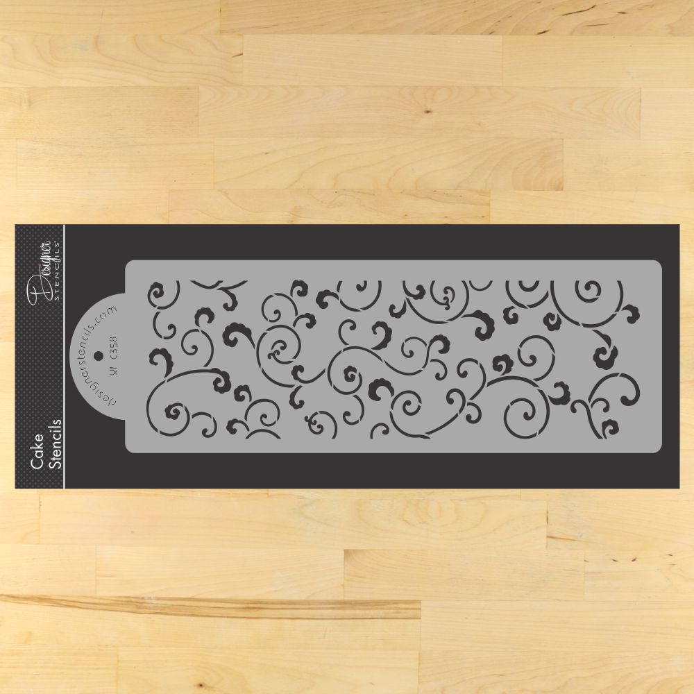 Leafy Scroll Patterns for Cake Decorating Confection Couture Stencils