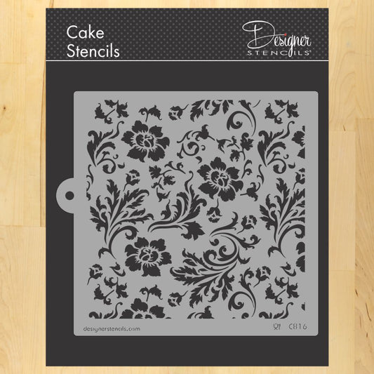Chic Rose Cake and Cookie Stencil by Designer Stencils