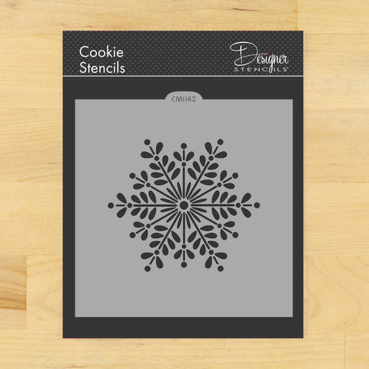 Christmas Snowflake cookie stencil by Designer Stencils for Christmas Cookies
