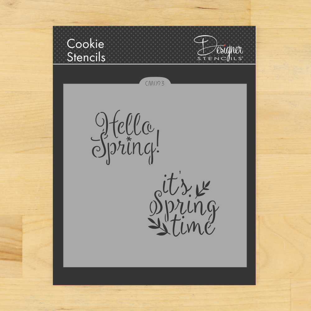Hello Spring Cookie Stencil by Designer Stencils