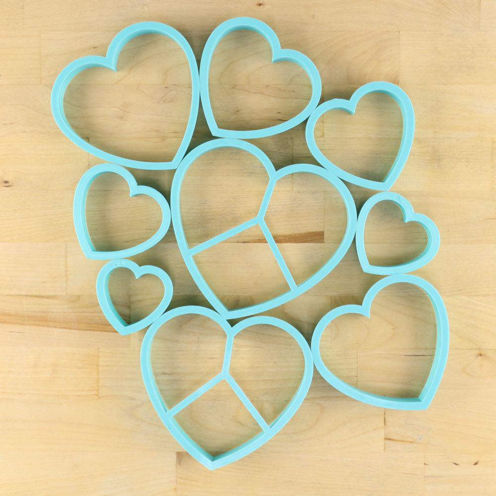 Classic Heart Cookie Cutter Set by Julia Usher – Confection Couture Stencils