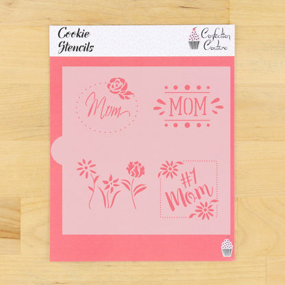 Mother's Day Words Cookie Stencil 1 Sheet