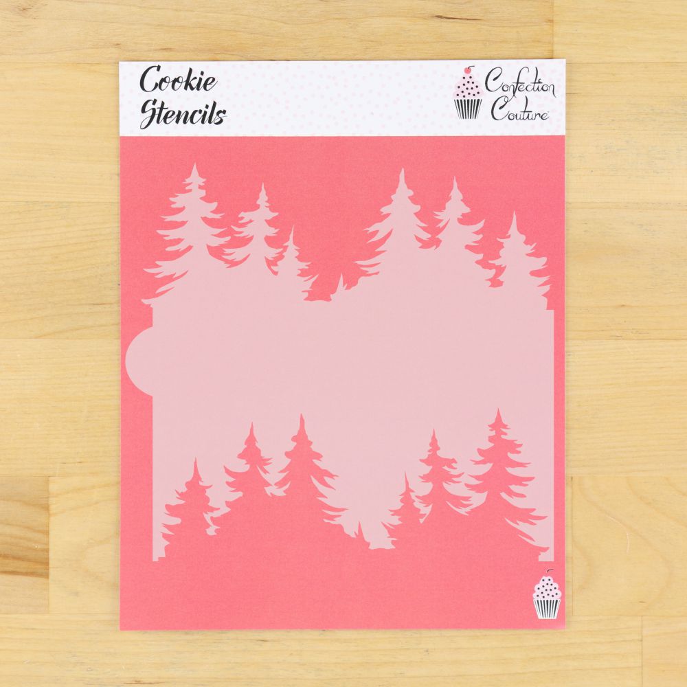 Pine Trees Stencil Edger for Cookies – Confection Couture Stencils
