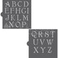 Simple Script Monogram Basic Alphabet Cookie Stencil Set Alphabet