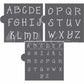 Whimsical Alphabet Cookie Stencil Set Alphabet