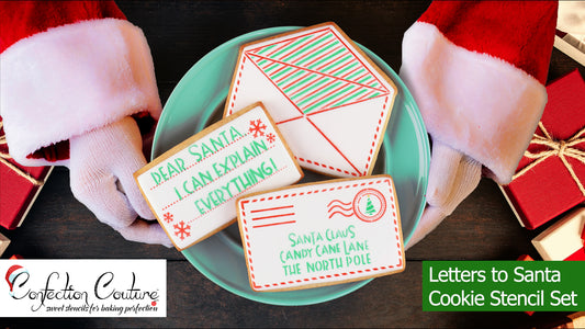 Letters to Santa Cookie Stencil Set with Matching Cutters from Confection Couture