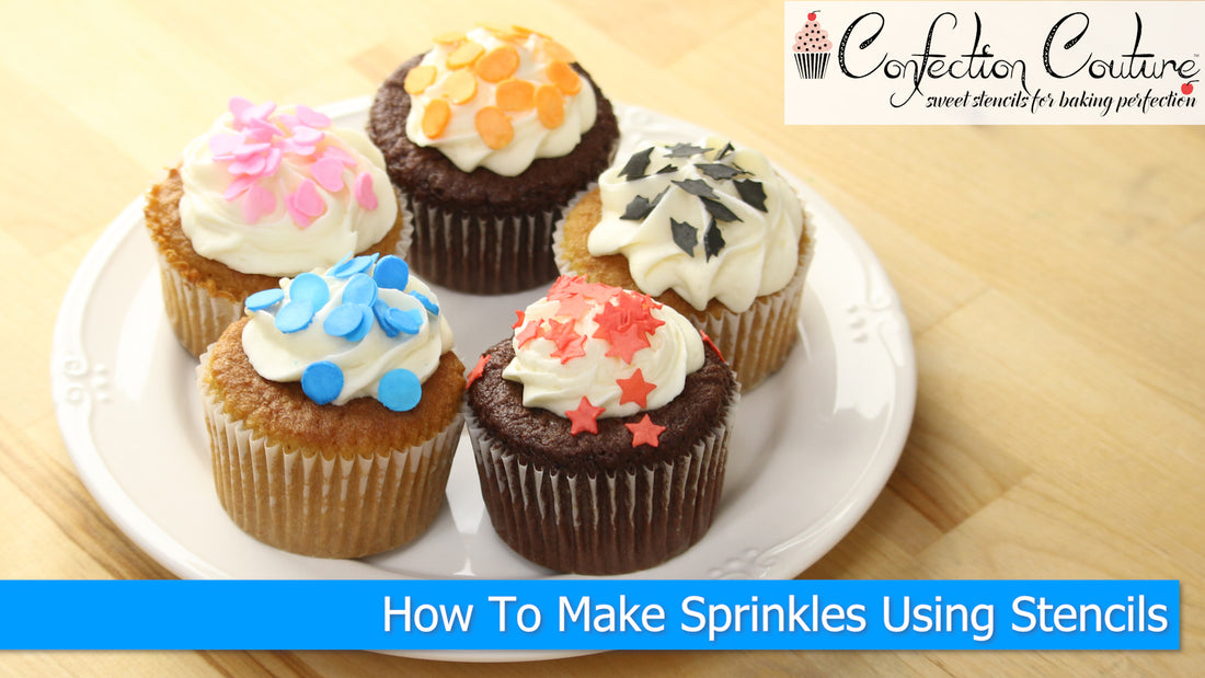 DIY Sprinkles Using Stencils from Confection Couture