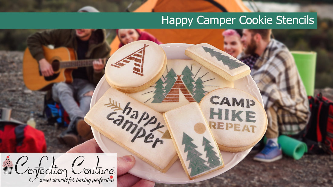 Happy Camper Cookie Stencils from Confection Couture