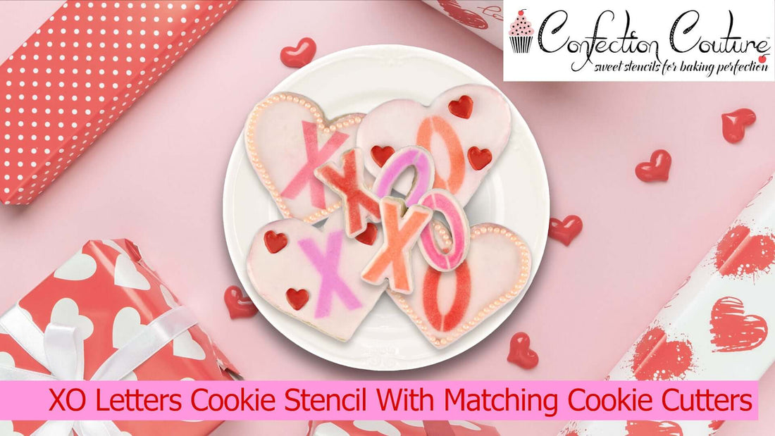 X's and O's Cookie Stencils and Matching Cutters by Confection Couture