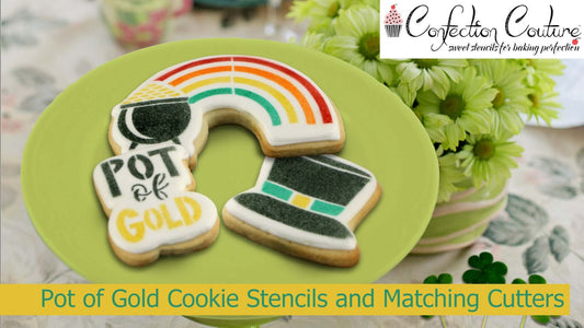 Pot of Gold Cookie Stencils and Matching Cutters by Confection Couture