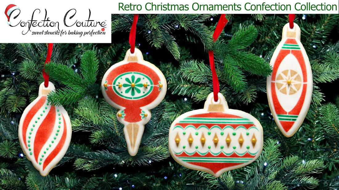 Retro Christmas Ornaments Cookie Confection Collection by Confection Couture