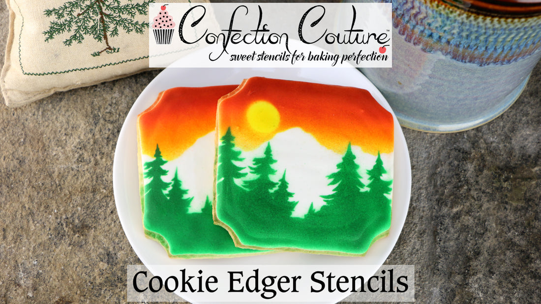 Mountain Forest Cookie Edger Stencils