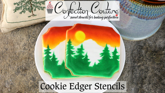 Mountain Forest Cookie Edger Stencils