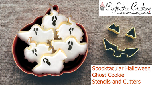 Spooktacular Halloween Ghost Cookie Stencils and Cutters