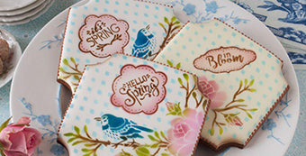 Egg Hunt Dynamic Duos Stenciled Cookie