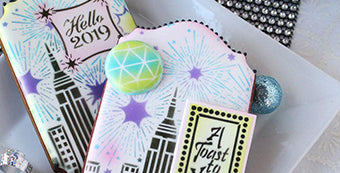 Ring in the New Year Dynamic Duos™ Stenciled Cookie