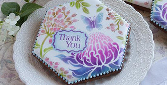 Thank You Prettier Plaques Stenciled Cookie