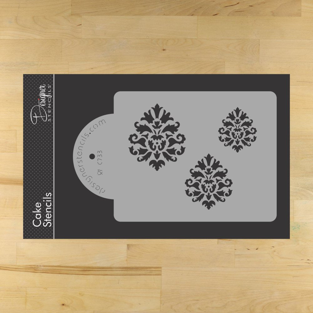 Damask Pattern Cake Stencils | Designer Stencils - Confection Couture ...