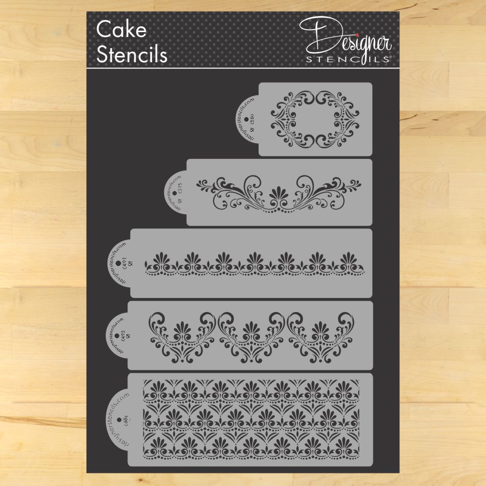 Damask Cake Stencils | Elegant Wedding Cake Designs - Confection ...