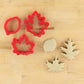 Autumn Leaf Trio Cookie Stencil With Cookie Cutters