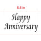 measurements for Happy Anniversary Cake Stencil by Designer Stencils