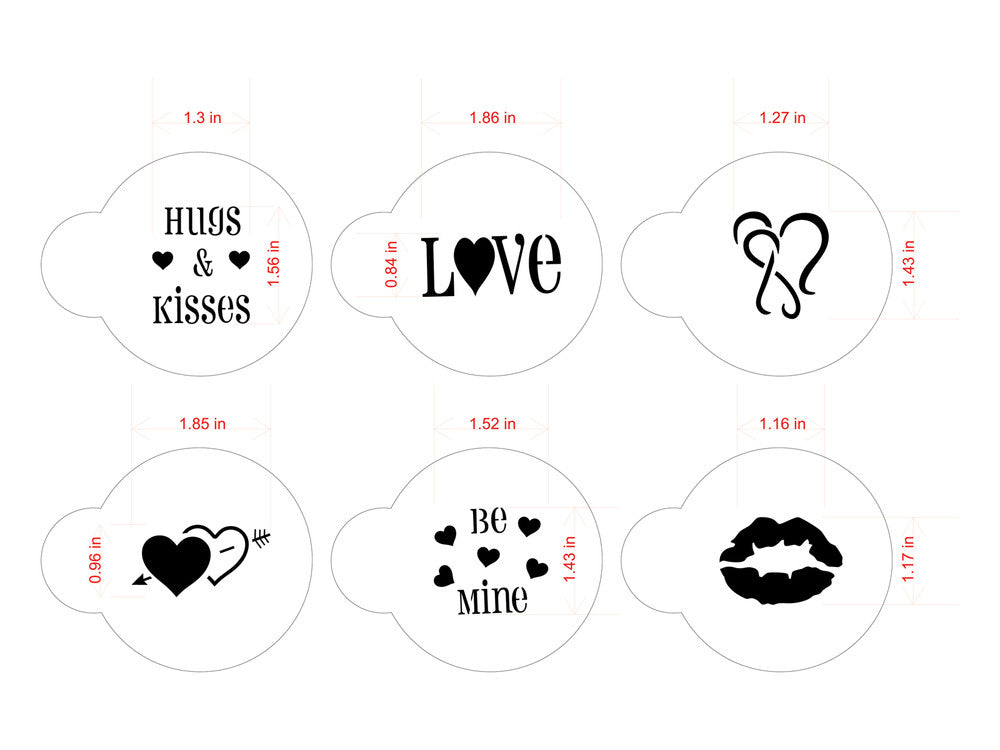 Swirl Valentine Heart Round Cookie Stencil Set: Designer Stencils –  Confection Couture Stencils