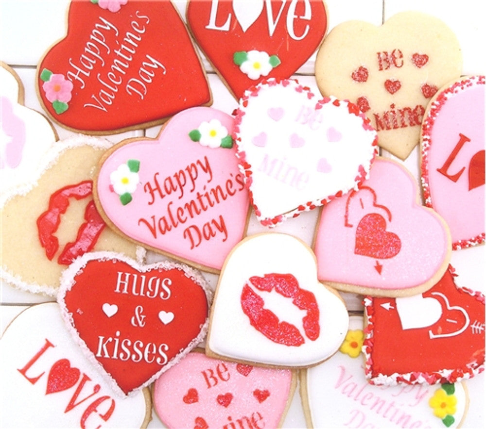 Valentine Round Cookie Stencil Set by Designer Stencils