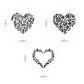 Heart Shaped Cookie Stencil Sizing