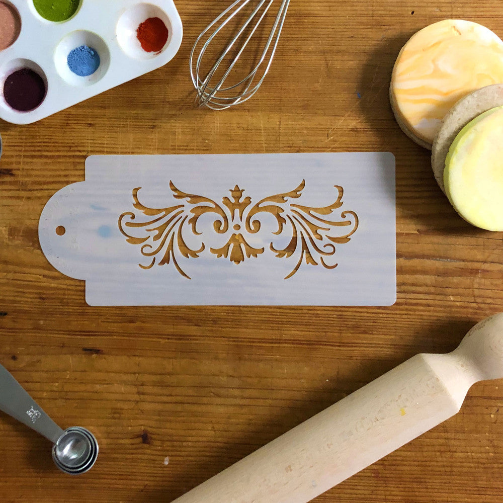 Single Elegant Damask Stencil for Decorating Wedding Cakes - Confection ...