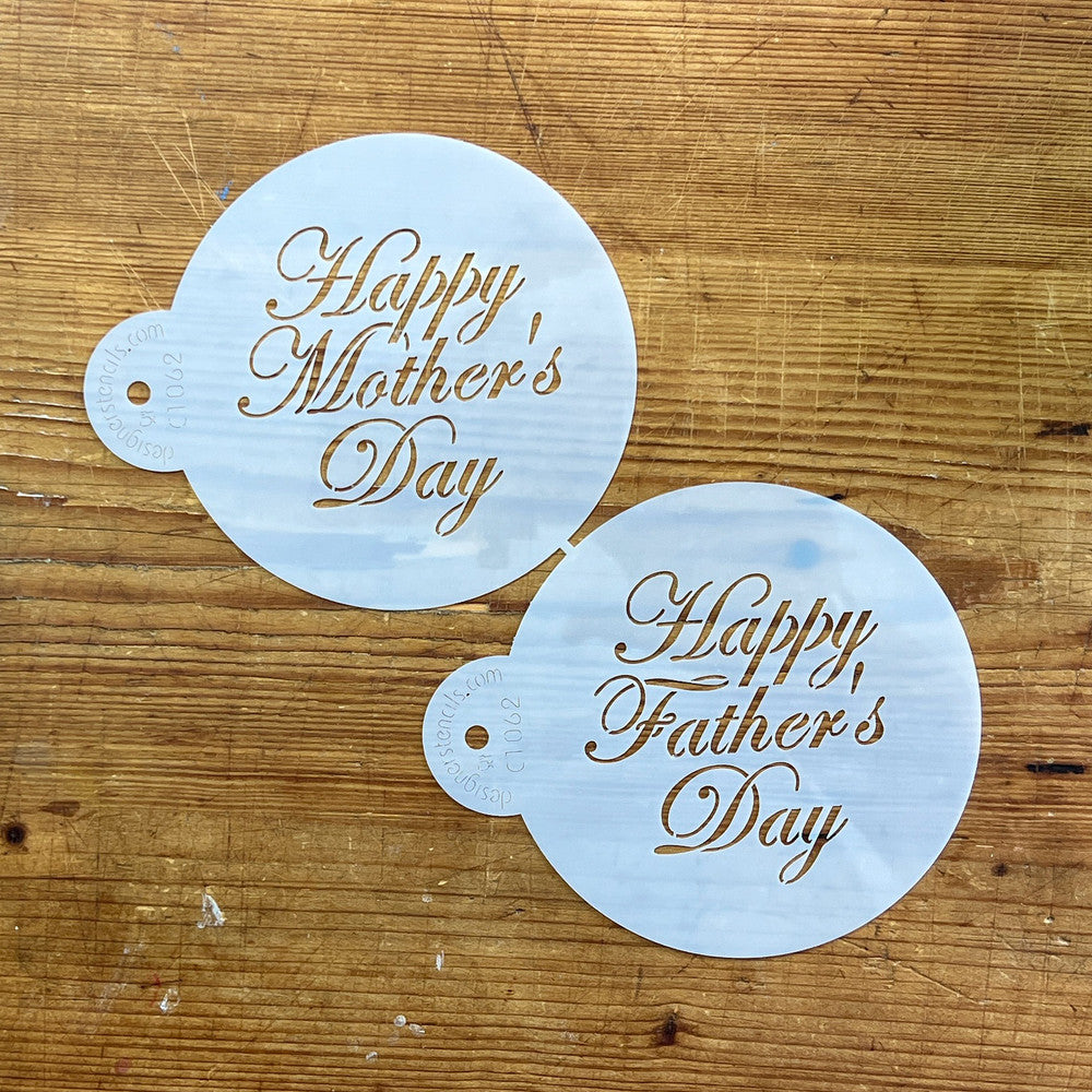 Mother's and Father's Day Cake Stencil Rounds – Confection Couture Stencils