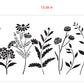 Wildflowers Cake Stencil Side by Designer Stencils Dimensions