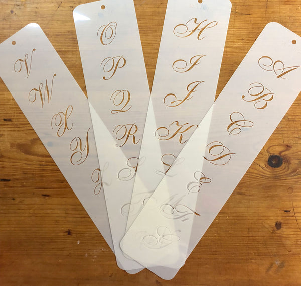 Script Style Alphabet Stencil Set for Cake and Cookie Decorating ...