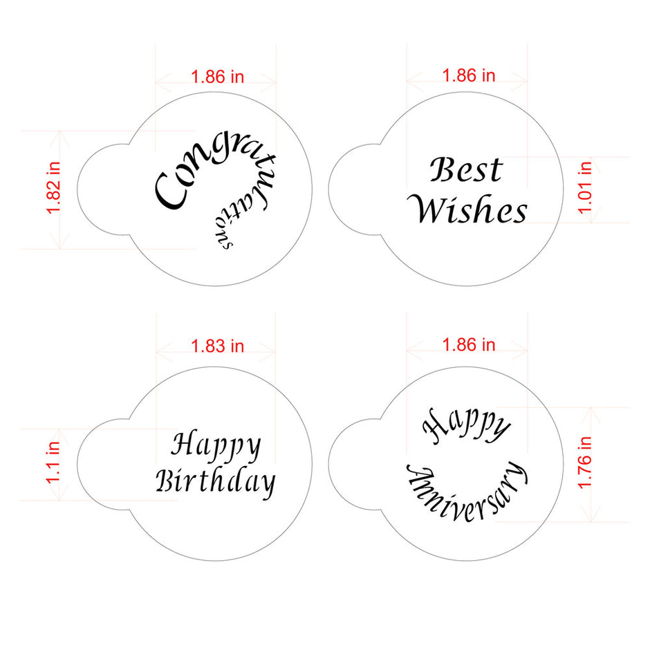 Birthday Cookie Stencils by Designer Stencils Confection Couture Stencils
