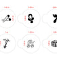 Baby Round Cookie Stencil Sets by Designer Stencils sizing information