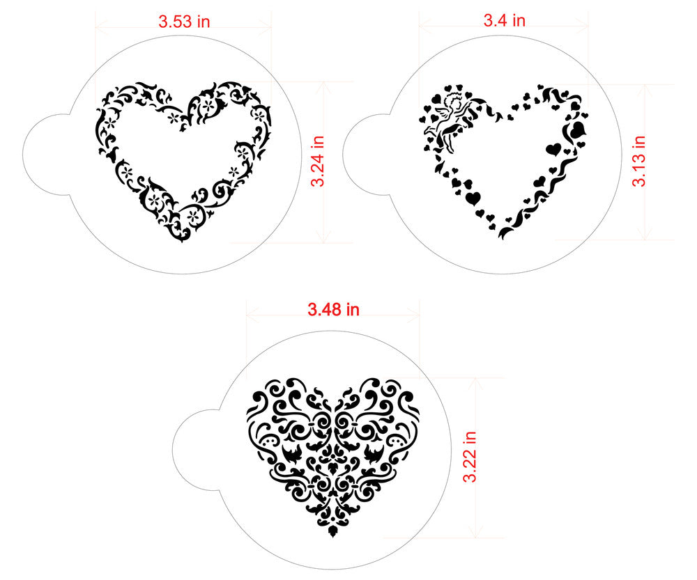 Name Valentine Cookie Stencil - bakeartstencils