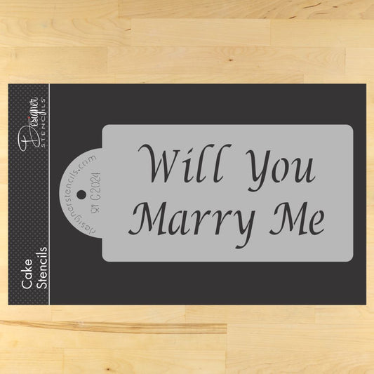 Will You Marry Me Cake Stencil by Designer Stencils