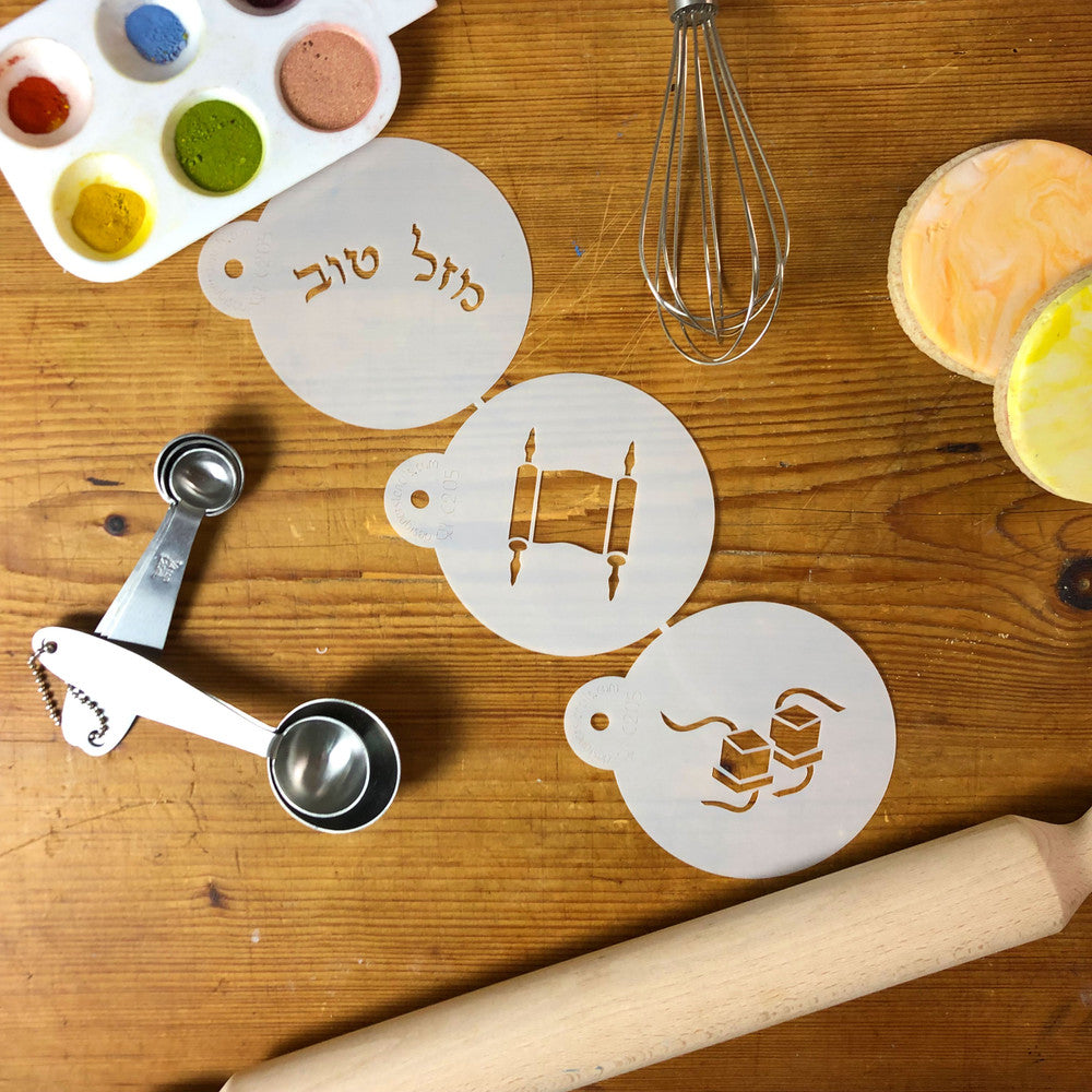 Bar Mitzvah Round Cookie Stencil Set by Designer Stencils