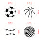 Large Sports Ball Cookie Stencil Sizes by Designer Stencils