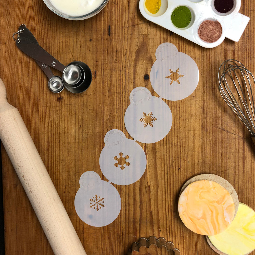 mini snowflake stencils by Designer Stencils for cookie decorating