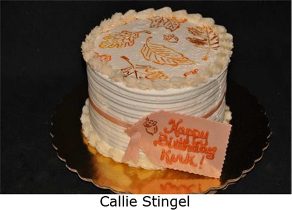 Fall Leaves Cake Stencil Top by Designer Stencils