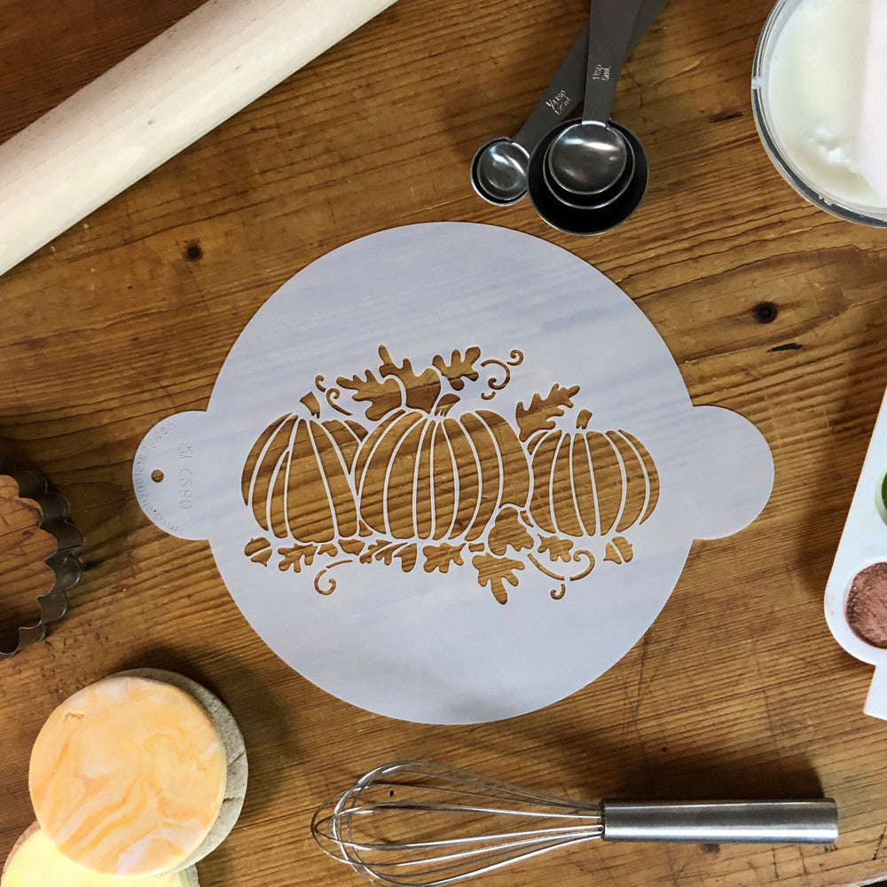 Pumpkin Patch Cake Stencil Top by Designer Stencils