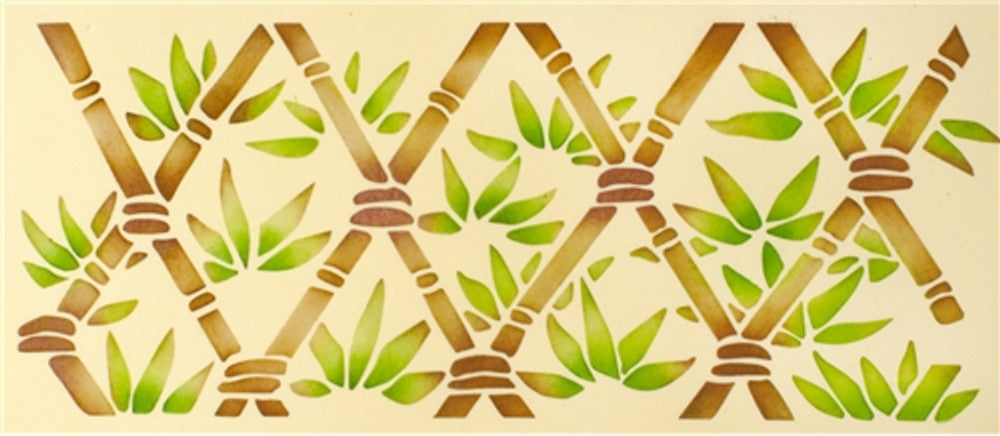 Bamboo Lattice Cake Stencil Side by Designer Stencils Fondant