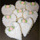 Cookies decorated for Valentine's Day using Contemporary Hearts Cookie Stencil Set by Designer Stencils