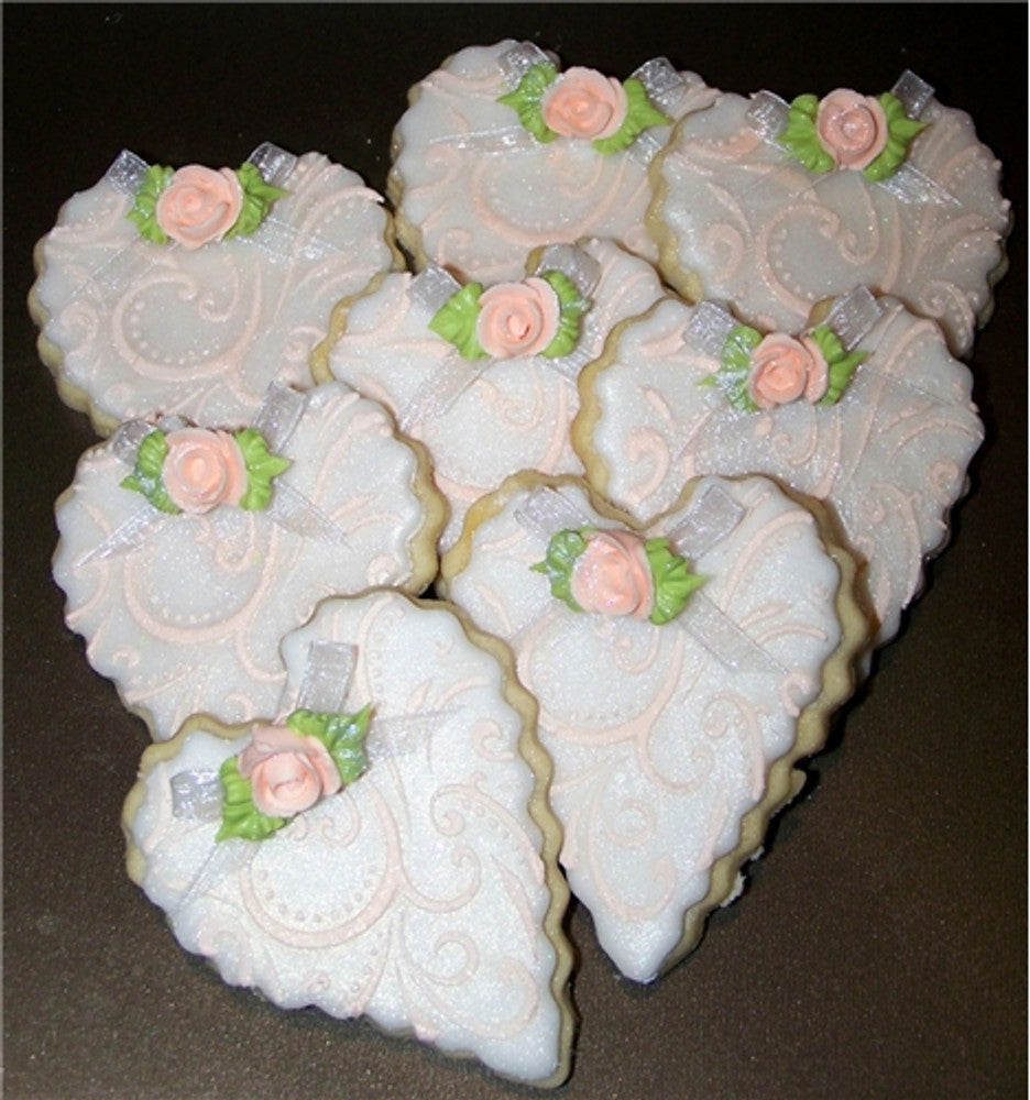 Swirl Valentine Heart Cookie and Cupcake Stencil Set