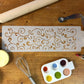 Leafy Scroll Cake Stencil Side by Designer Stencils